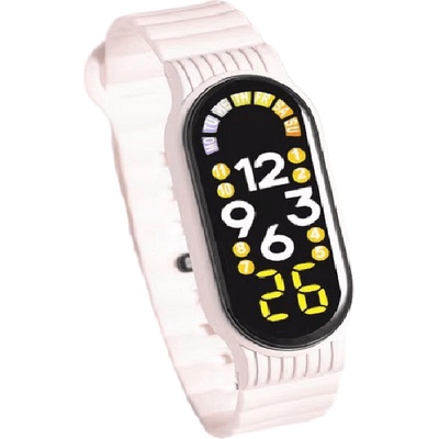 NUBLO Детски часовник NUBKKI Band M5, Силиконова каишка, Бял (M5-WHITE)