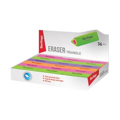 Berlingo Termoplastická gumička, farba, 36 ks. Trojuholník