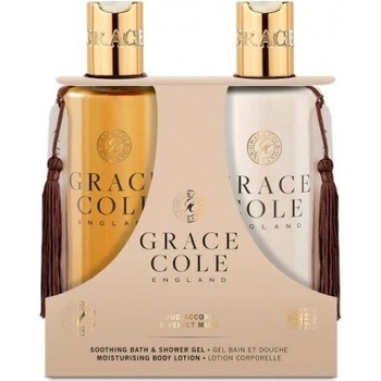 Grace Cole Oud Accord & Velvet Musk sprchový gel 300 ml + hydratační tělové mléko 300 ml dárková sada