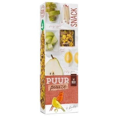 Witte molen PUUR Pauze Sticks - крекери с ябълка и круша за канари 60 гр, 2 броя, Witte Molen, Холандия - 654885