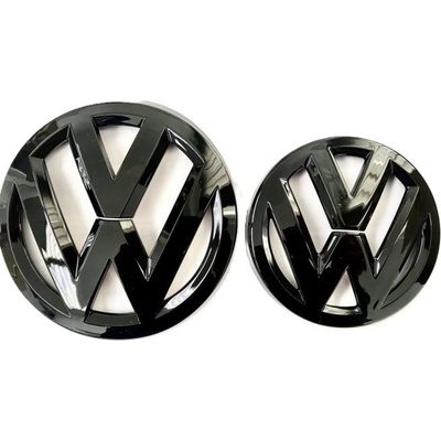 VW Passat B7 2012-2016 přední a zadní znak, logo (13,8cm a 11cm) - černá lesklá | Zboží Auto