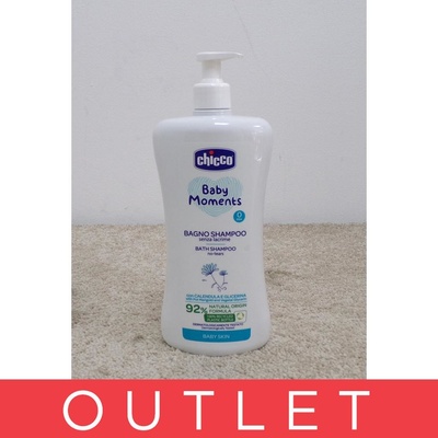 CHICCO Šampon jemný na vlasy a tělo s dávkovačem Baby Moments 92 % přírodních složek 500 ml