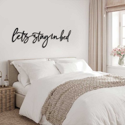 Decono Метален Надпис Let's Stay in Bed