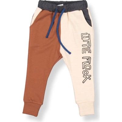 Little Flock of Horrors Dětské merino tepláky Wheat Marle Block