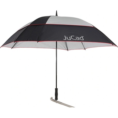 Justar JuCad Umbrella square windproof černá/stříbrná/červená