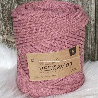 Velká vlna Špagát 5mm Starorůžová