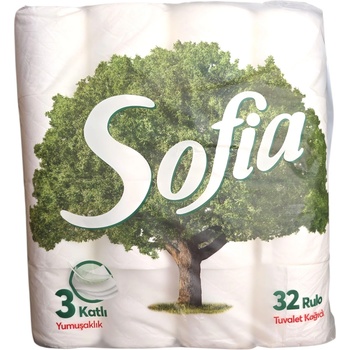Sofia тоалетна хартия бяла без аромат, 32 броя х 85гр