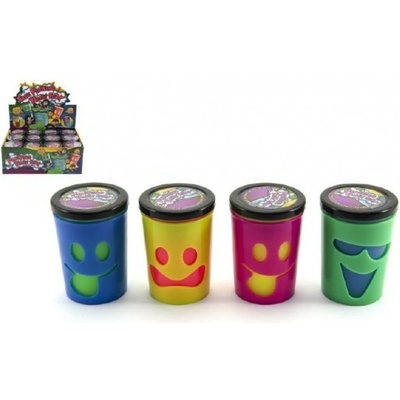 Teddies Slime 80g s tvárou tečúci prd mix 4 farieb