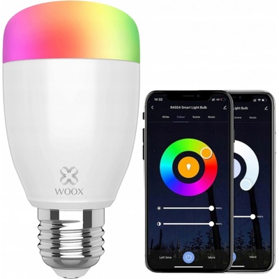 Woox Smart LED žárovka E27 6W RGB barevná a žlutá WiFi R5085
