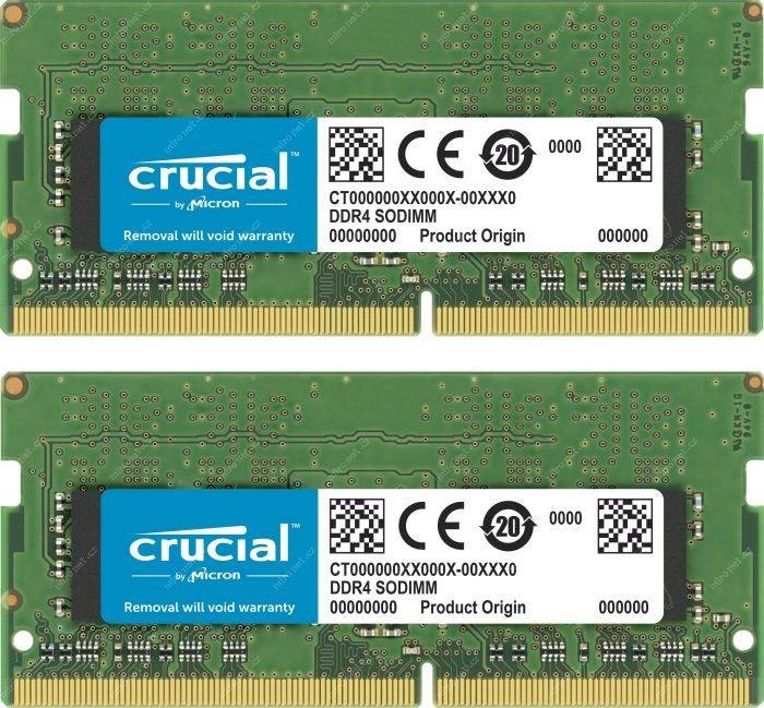 crucial sodimm ddr4 32gb 2x16gb 2666mhz cl19 ct2k16g4s266m