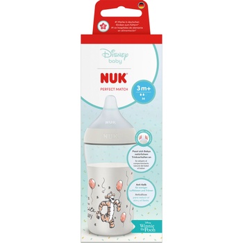 Nuk Perfect Match Шише РР 260мл. със силиконов биберон за хранене M, 3+ мес. , Дисни, Тигър (10216331)