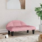 vidaXL Кучешко легло розово 70x52x30 см кадифе (171941)