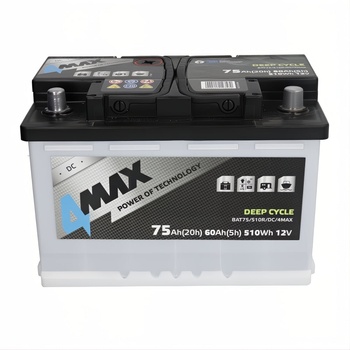 Image 1 of 4MAX Deep Cycle 75Ah right+ (BAT75)