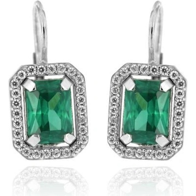 Zlatnictví U Kostela zlaté náušnice se zeleným kamenem 214