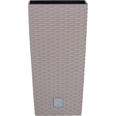 PROSPERPLAST Květináč RATO SQUARE s vkladem 40 cm - mocca