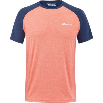 Babolat Play Crew Neck Tee Boy Fluo/ Estate blue