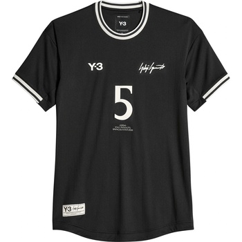Y3 Футболна фланелка Y3 Men's Elite Football Jersey T-Shirt - Black