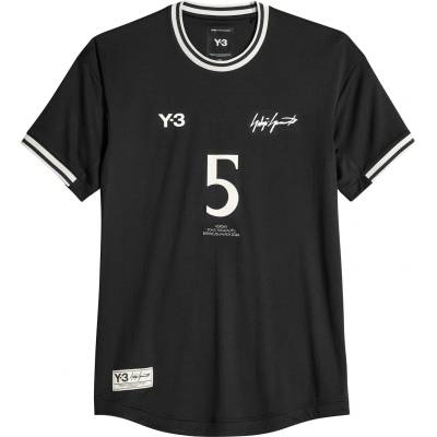 Y3 Футболна фланелка Y3 Men's Elite Football Jersey T-Shirt - Black