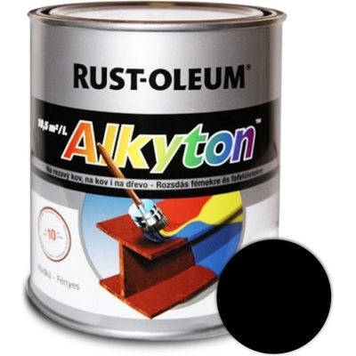 Rust Oleum Alkyton Lesklá R9005 čierna 250ml