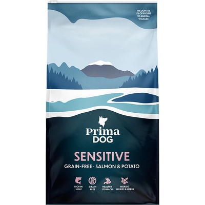 PrimaDog Adult Sensitive bez obilnín losos a zemiaky 10 kg
