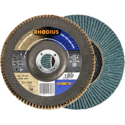RHODIUS Lamelový brusný kotouč LSZ FB 150 x 22,23 TOPline 211690
