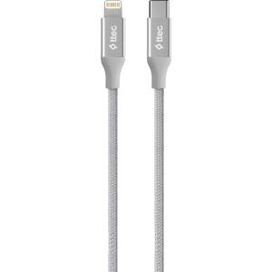 Ttec Кабел ttec - AlumiCable, USB-C/Lightning, 1.5 m, сив (8694470827674)