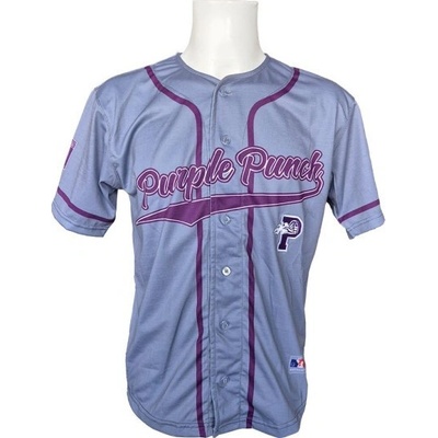 Lauren Rose Ikony ligy Baseballový dres Purple Punch šedý – Zboží Dáma