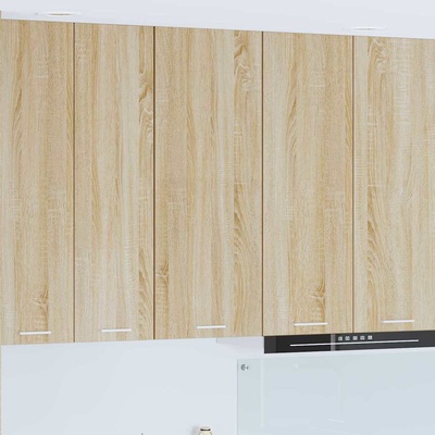 vidaXL Висящ шкаф с врата Сонома дъб 40 x 31 x 100 см Инженерно дърво (884340)