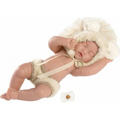 Llorens 63203 New born dievčatko spiaci realistická bábätko s celovinylovým telom 31 cm