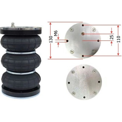 Vzduchový měch Dunlop 130/3 - Vzduchové pérování Dunlop OP.LB.130-3.CPL | Zboží Auto