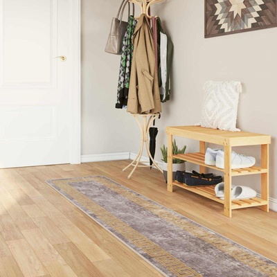 vidaXL Каса за килим MARSA Сив 50 x 300 см Полиестер и PVC (42023348)