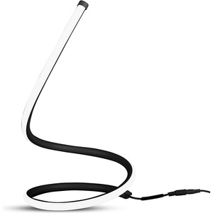 V-TAC 12w led Настолна Лампа Извита Кабел - Ключ 3000К Черна - 2140311 (2140311)