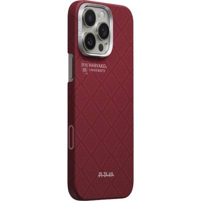 PITAKA Кевларен кейс с MagSafe за iPhone 16 Pro Max - Pitaka Harvard Crimson Edge Ultra Slim Aramid Fiber Case (червен) (PH1601PM)