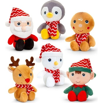 Keel Toys Keeleco, Плюшени коледни играчки с шалчета, 15 см, Keel Toys