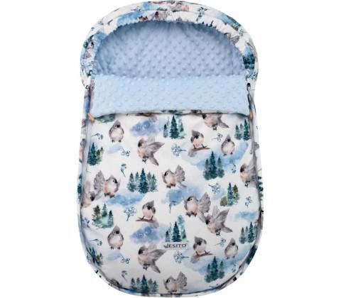 ESITO Soft New Born Vtáčiky modrý