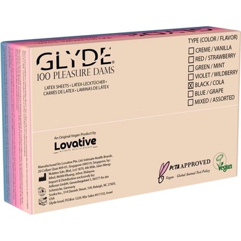 GLYDE dams Cola 100 pcs