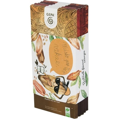 Gepa darčeková sada čokolád Vlastný odkaz, 480 g