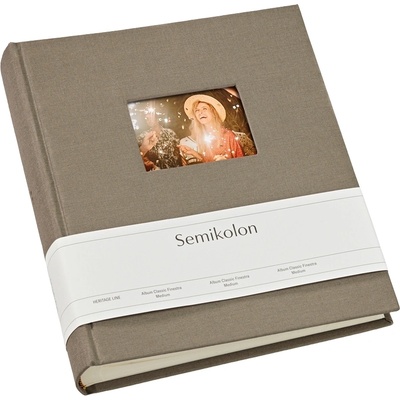 Semikolon Classic Finestra албум за снимки, среден, сиво-кафяв (369966)