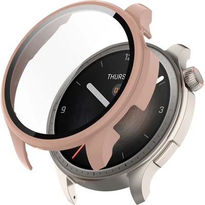 PROTEMIO 83363 PC FULL COVER Plastový kryt so sklom pre Amazfit Balance ružový