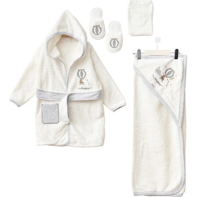 Zipir Памучен комплект за баня Zipir - Grey baloons (214ZP-GR)