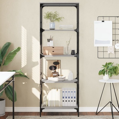 zahrada-XL Knihovna s 5 policemi šedá sonoma 59x35x171 cm kompozitní dřevo