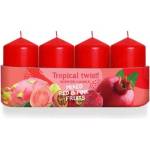 Bartek Candles Свещи Bartek цилиндър 40x70 тропически усукани червени 240 г