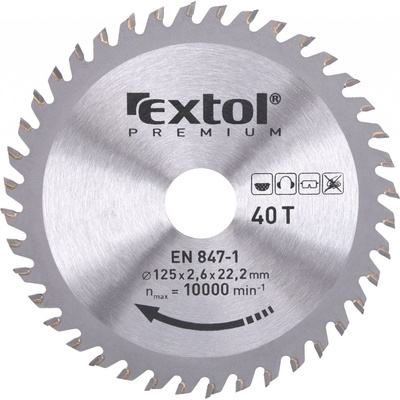 EXTOL PREMIUM kotouč pilový s SK plátky 125x1,4x22,2mm 40T – Hledejceny.cz