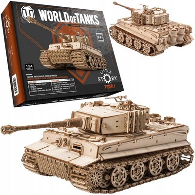Little Story Dřevěné 3D puzzle tank Tiger M1 1417 ks