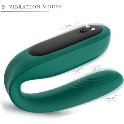 Sensual M80 Luxusný silikónový masážny 9 vibrácií zelená