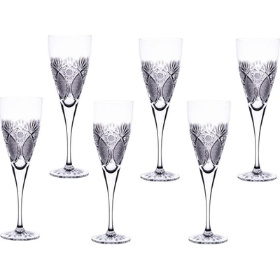 Bohemia Crystal Broušené sklenice Fiona na bílé víno 6 ks 270 ml