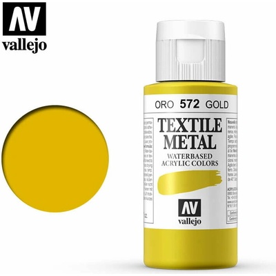 Vallejo textilná farba 40572 metalická zlatá 60 ml