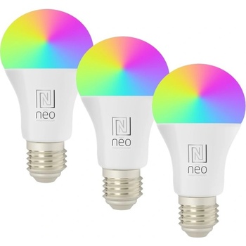 Immax NEO LITE SMART sada 3x žárovka LED E27 11W RGB+CCT, stmívatelná, Wi-Fi, Beacon, DO, TUYA 07733CDO