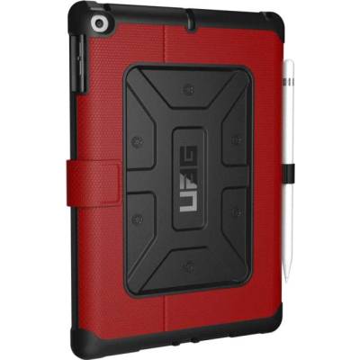 Urban Armor Gear Gear Metropolis Folio Case - удароустойчив хибриден кейс от най-висок клас за iPad 5 (2017), iPad 6 (2018) (червен-черен)