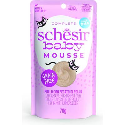 Schesir Baby Mousse kuře s kuřecími játry 12 x 70 g